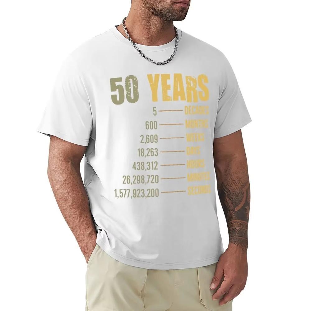 Tops T Shirt Men 50th Birthday 50 Year Old Funny Quote T Shirt Harajuku Short Sleeve T-shirt Cotton Graphics Tshirt Tops