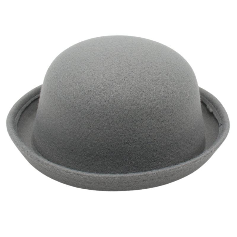 Bowler Jk Top Hat Kids Jazz Hat College Style Felt Hat Cute Boy And Girl Baby Sun Hat Parent-Child