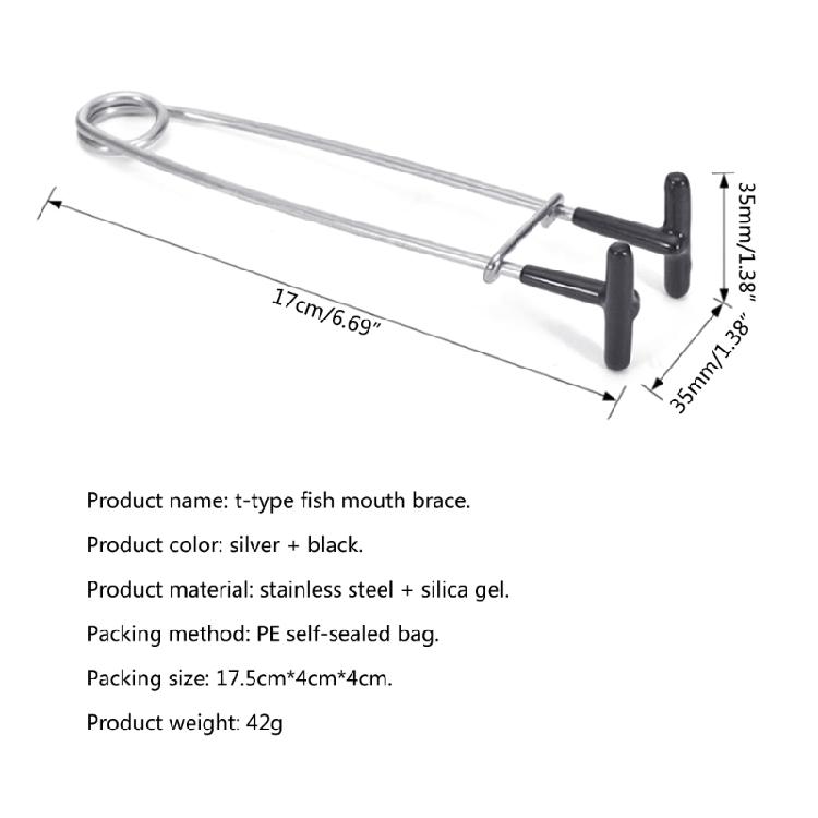 Portable Fish Mouth Opener Decoupling Device Stainless Steel Fish Mouth Spreader