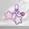 Vibrant Acrylic Star Keychain Pendant with Bell - Cute Earphone Case Accessory