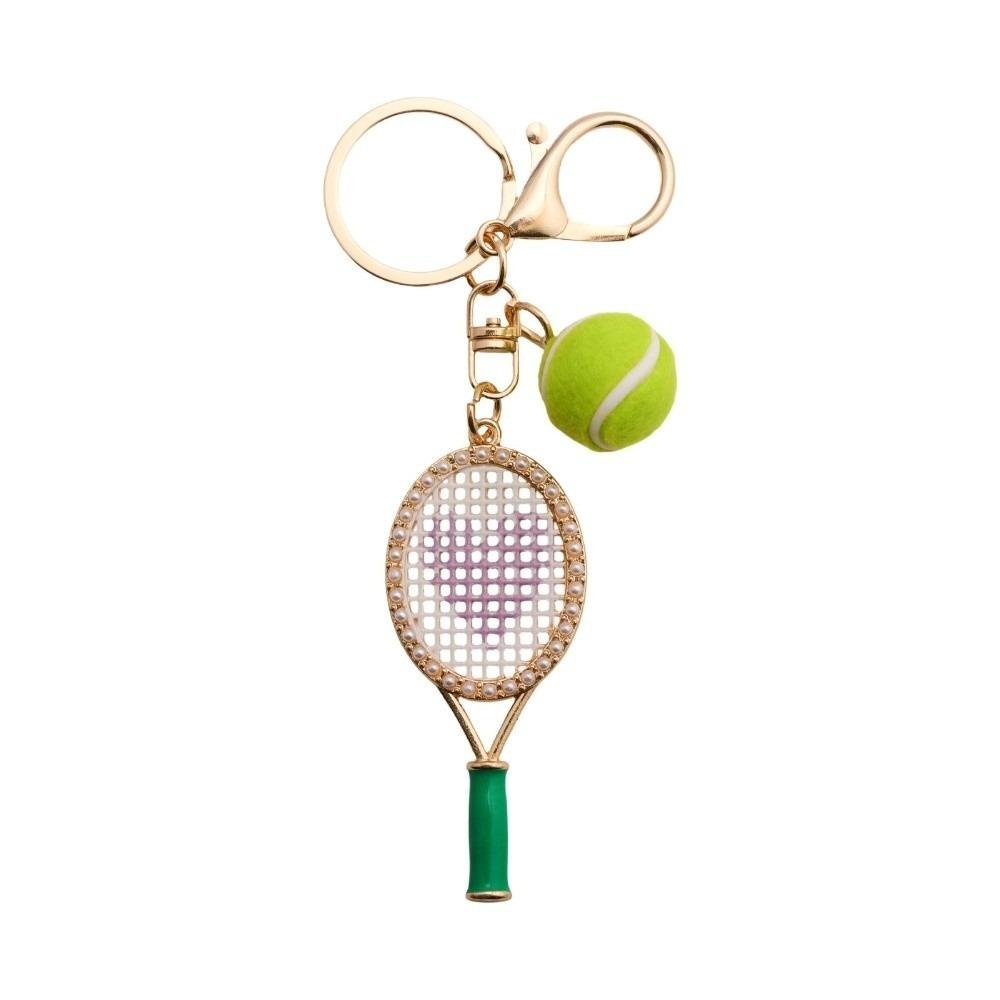 Metal Pendant Design Bag Charm Pendant Alloy Inlaid Rhinestone Sports Keychain Pendant  for Women