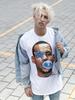 Lebron James Błękitne Pudełko Guma do Żucia Bawełniany T-shirt Y2k Streetwear Koszykówka Graficzny T-shirt Oversize T-shirt