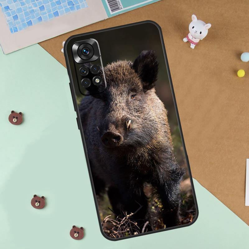 

Wild Boar Pig Brown Case For Xiaomi Redmi Note 13 14 9 10 11 12 Pro 10S 11S 12S Cover For Redmi 13C 10C 12C 14C Redmi Note 10S
