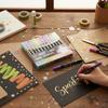 Double Line Outline Markers 12/24 Colors Set Dual Tip Pens for DIY Hand Drawing Doodling Art Craft Painting