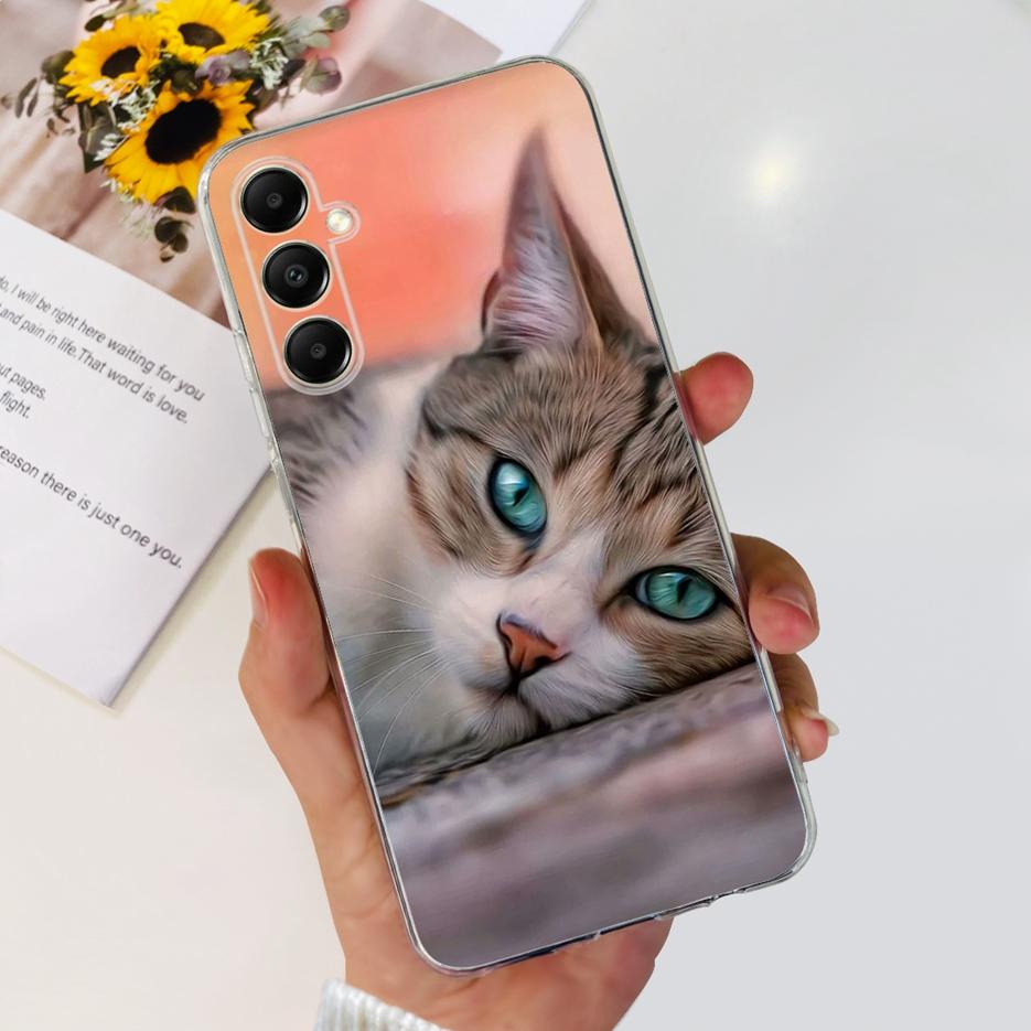 For Samsung Galaxy A05s Case SM-A057F Cute Cat Cartoon Cover Clear Silicone Phone Case For Samsung A05s A 05s Soft Fundas Bumper