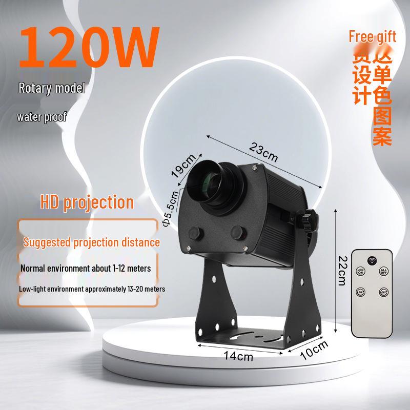 Waterproof Outdoor Logo & Text Projector Light for Shop Facades & Walls