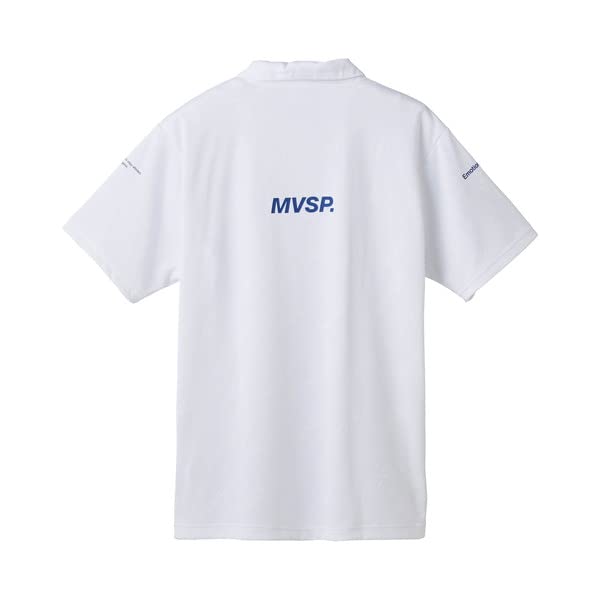 Move Sports Descente Collared Short Sleeve Polo Shirt with UV Dry Size S Men's Protection, Stretch, Sunscreen, Jacquard, White,