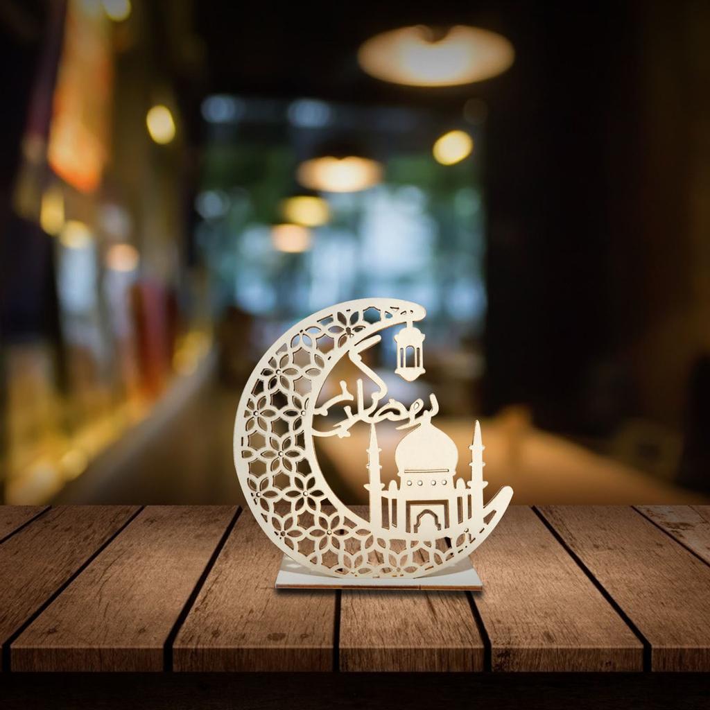 Muslim Ledeid Mubarak Wooden Gifts Can Be DIY Decoration For Eid Al Fitr