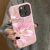 Elegant Pink Lily Floral Phone Case For iPhone 17 16 Plus 15 14 Pro 13 12 11 Pro Max 17 Air Soft TPU Shockproof Protective Cover