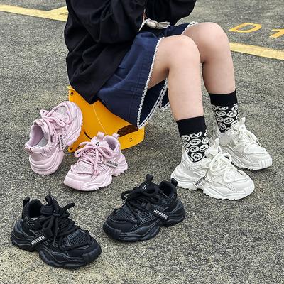Scarpe da Ginnastica per Bambini Suola Spessa Morbida Scarpe Sportive per Bambini Casual Rete Traspirante 2025 Nuova Moda Scarpe da Corsa per Bambini Velcro Antiscivolo