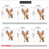 2pcs 2D flat printing Merry Christmas Party Curtains Cute cartoon reindeer Christmas Digital Printed Polyester Drapes Party &