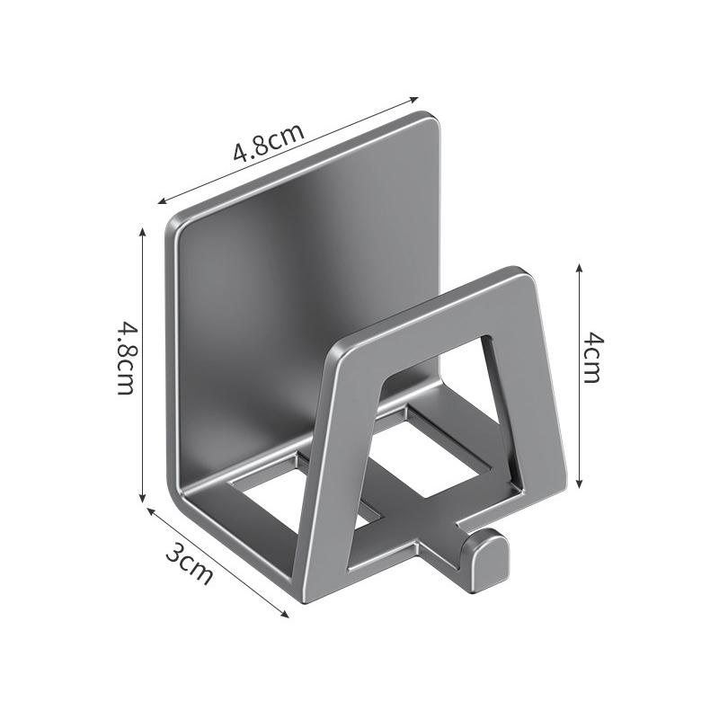 

Держатель для губки из углеродистой стали, самоклеящаяся полка для сушки губки в раковине, настенные крючки для хранения на кухне, держатели-органайзеры серый
