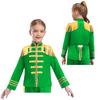 Kids Rock Band Cosplay Outfit - 1960s British Star Gold Lace Long Sleeve Shirt for Music Theme Party