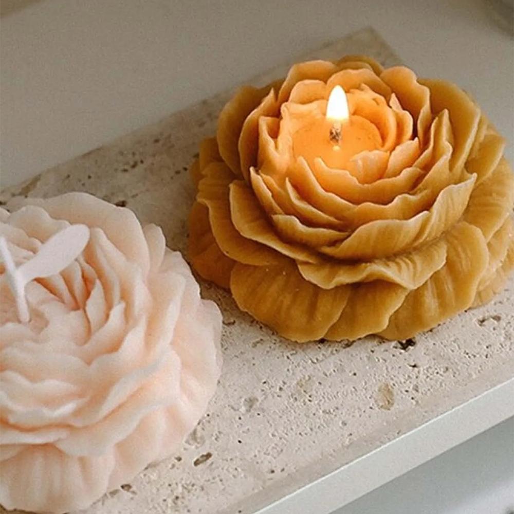 3D Große Pfingstrose Silikon Kerzenform DIY Handgemacht Kreative Blume Aromatherapie Gips Harz Seifenherstellungszubehör Set Heim Geschenke