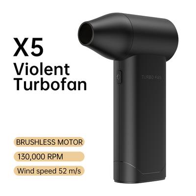 X5 Turbo Jet Fan 130000 RPM Powerful Large Wind Hair Dryer High-Speed Turbo Handheld Mini Blower Black/Whiter Electric Air Blower