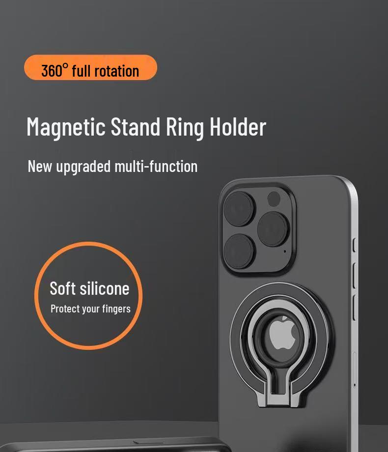 MagSafe Magnetic Phone Holder: Multifunctional Metal Stand with Strong Magnetic Adsorption and Portable Design.