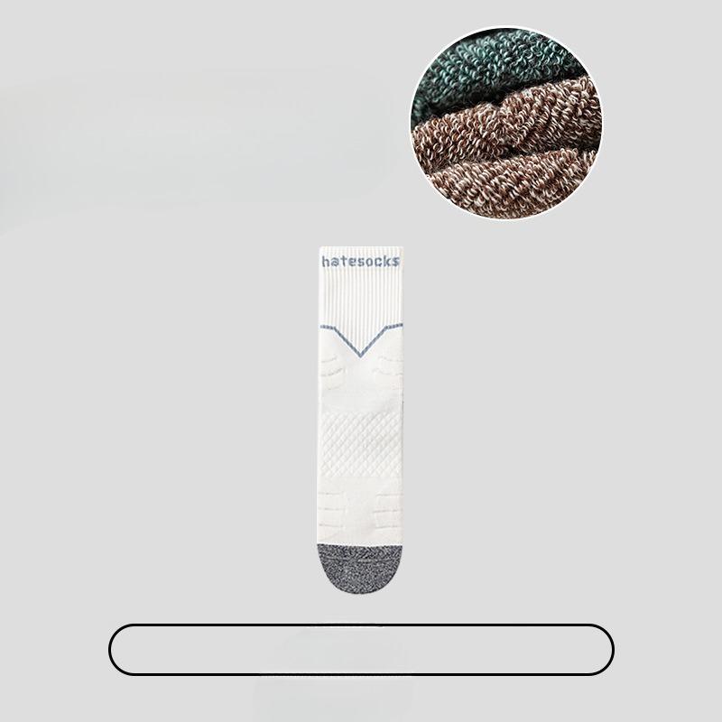 Men's Spring and Autumn Trend All Kinds of Sports Shock Absorber Towel Bottom Sweat Non Slip Tube Socks