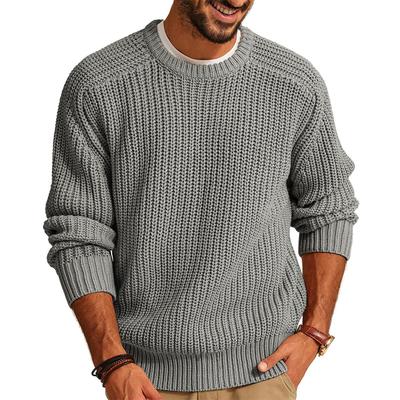 Herfst Winter Heren Gebreide Pullovers Heren Effen Mock Neck Casual Gebreide Trui Heren Lange Mouw Losse gebreide kleding Truien