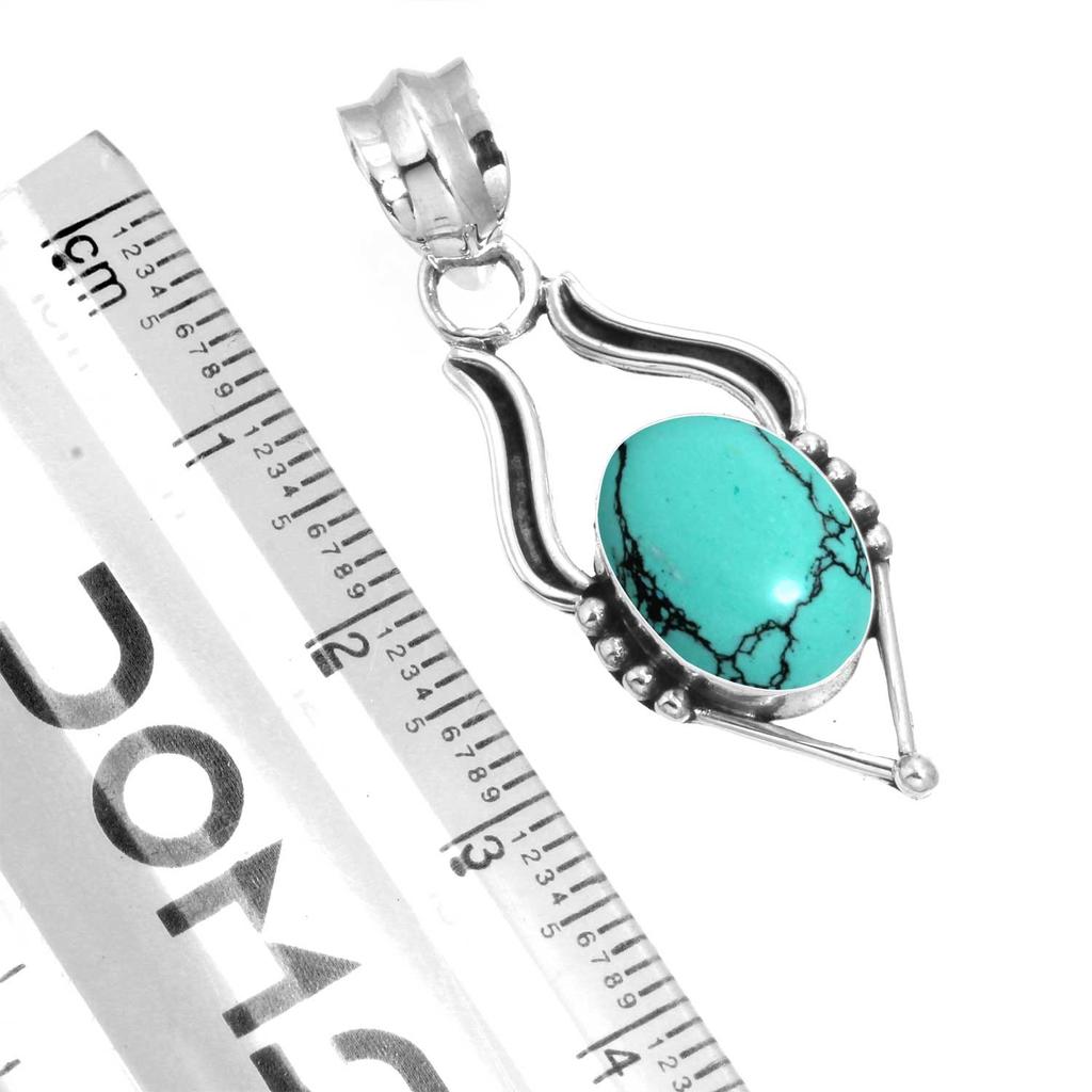 925 Sterling Silver Pendant Women Gemstone Handmade Jewelry Halloween Gift Blue Green Purple Copper Turquoise Pearl Lapis Mother Of Pearl Costume