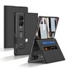 Book Flip Leather Credit Cards Pocket Case for Samsung Galaxy Z Fold 8 Fold8 Solid Color Wallet Tempered Glass Flim Back Cover