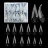 120pcs Curved Stiletto Hawk Carving Nails Transparent False Nail Tips  for Poly Nail Gel Extension