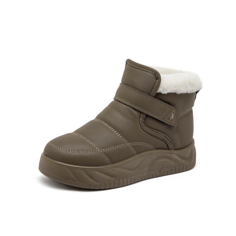 Women's Winter Chunky Platform Snow Boots Non-Slip Water Resistant Ankle Booties With Faux Fur Lining Comfort Warm Walking Short Boot Shoes for Women