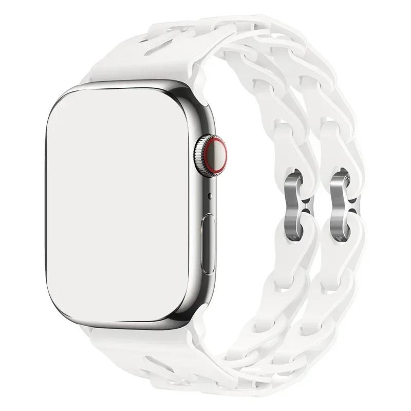 Silicone Strap for Apple Watch Ultra 2 Band 49 44 45 46 42 38 40 41mm Sport Correa Bracelet for Iwatch Series10 9 8 7 6 5 Se 4 3