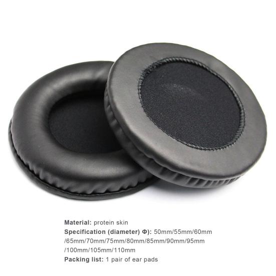 1 pár náušníků Ochranné Vyměnitelné Proteinová Umělá kůže Hluková izolace 50mm-110mm Podložka pro herní sluchátka pro sluchátka