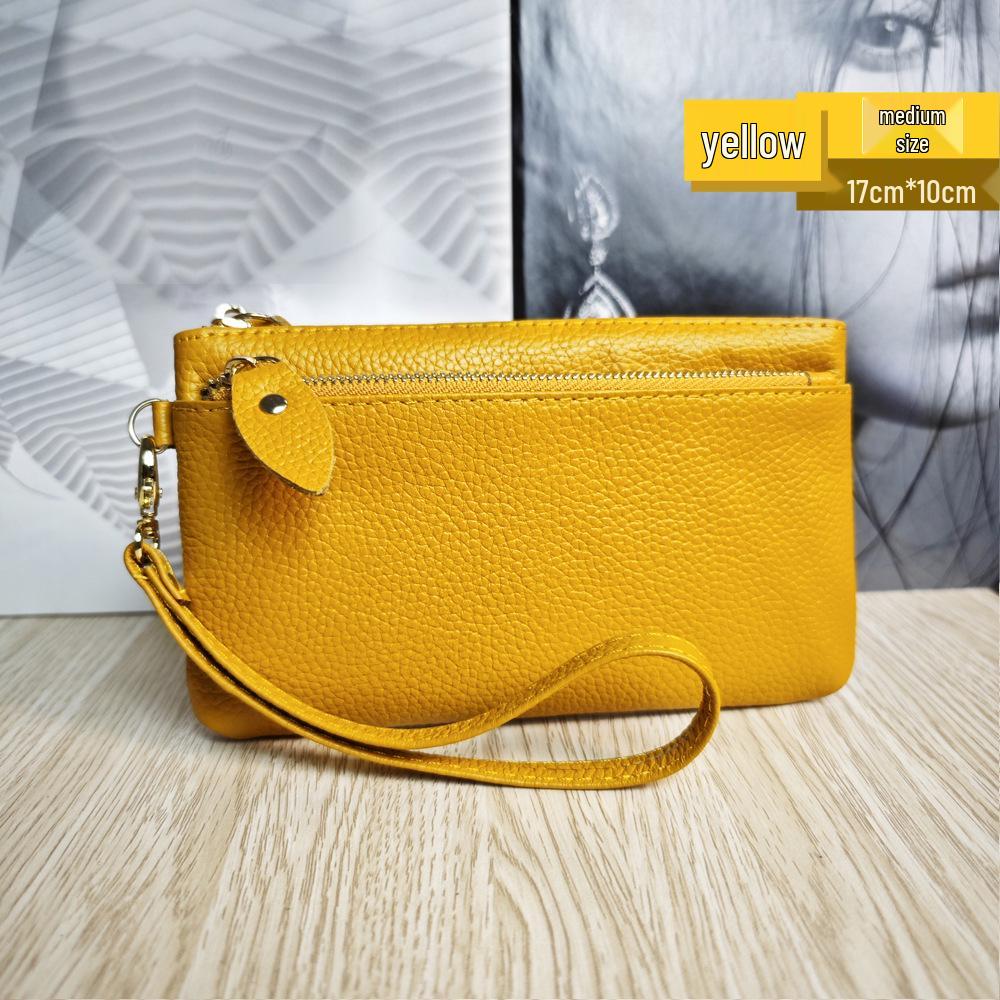 Korean Style Genuine Leather Multi-Functional Women's Wristlet Clutch Wallet