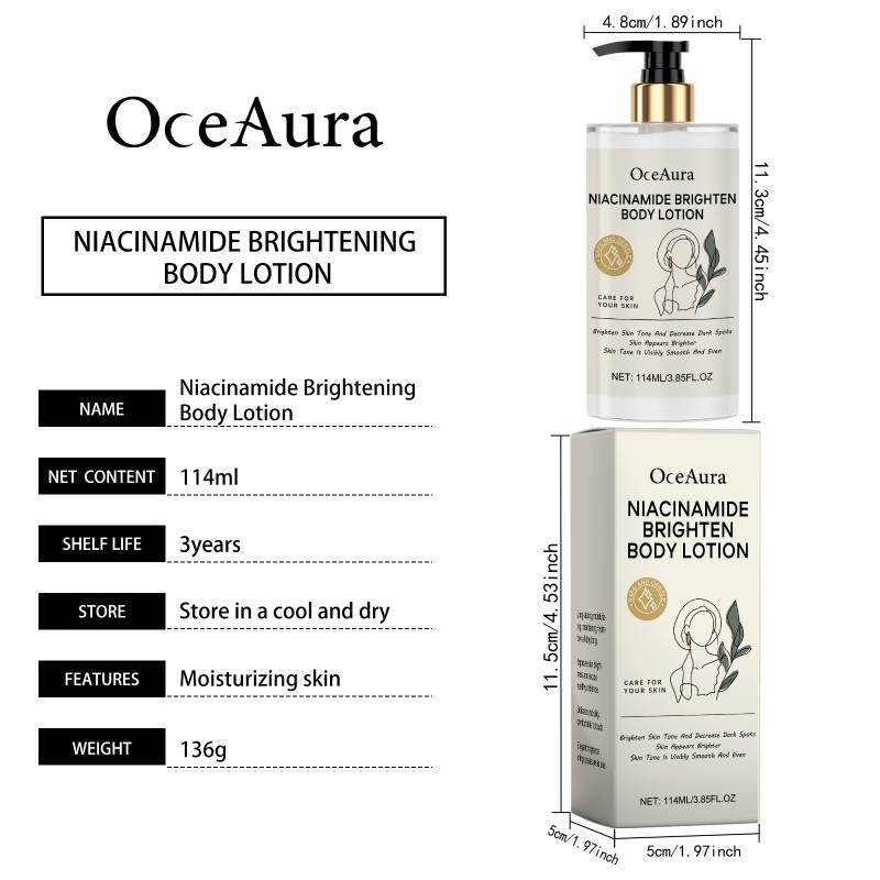 Oceaura Nourishing And Long-Lasting Hydration Body Lotion Brighten Skin Lock In Moisture Niacinamide Moisturizing Body Lotion