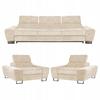 Conjunto de móveis de sala de estar Savio Sofá de 3 lugares poltronas bege