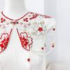 Traditional Chinese Styles Embroidery Collar Tassels Pearls Detachable Cloud Cape Decorative Collar Costume Accessory