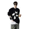 Trendy Cartoon Cat Knit Sweater: Men's Autumn/Winter Round Neck Couple's Loose Casual Style