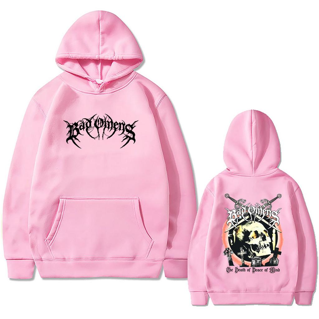 Rock Band Bad Omens The Death of Peace of Mind Skeleton Graphic Hoodie Men's Women's Fashion Vintage Oversized Hooded Sweatshirt