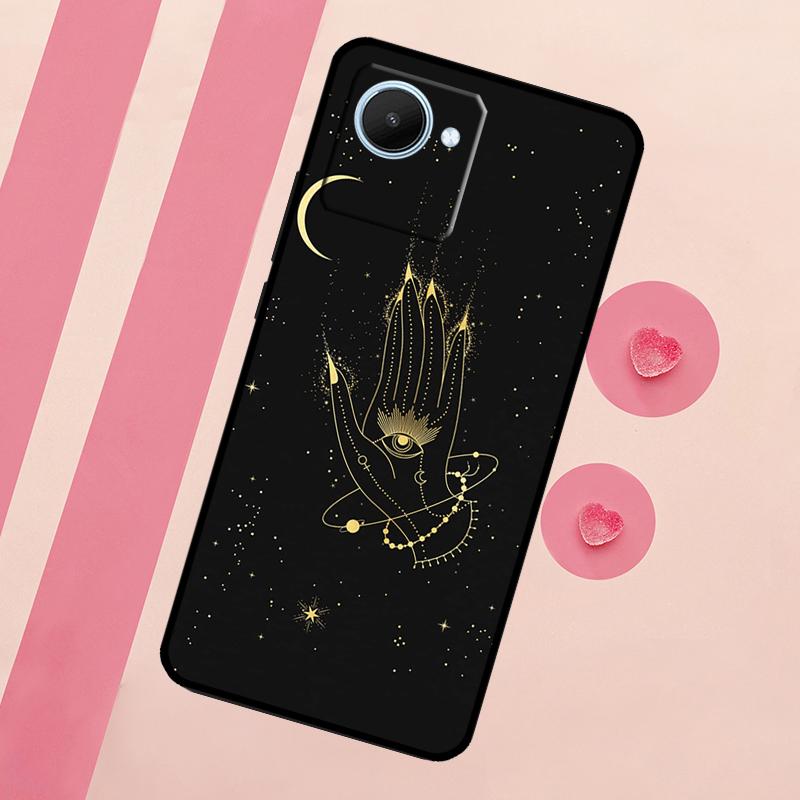 Fortune Telling Moon Stars Hands Art For Realme 15 10 11 12 13 14 Pro Plus C65 C67 C75 C63 C61 C55 C51 C53 C35 GT6 GT7 Pro Case