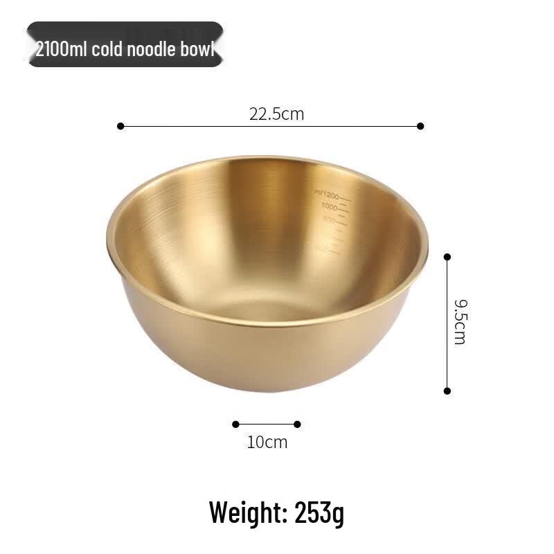 Youluo 304 Stainless Steel Korean Style Salad Bowl