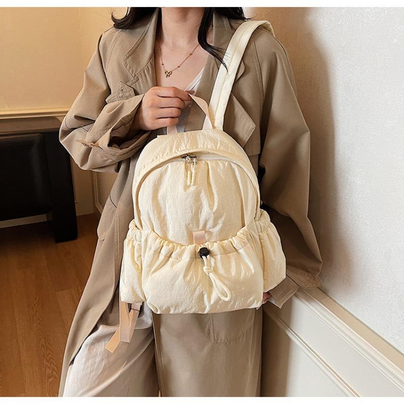 Canvas backpack women's large-capacity new leisure student schoolbag high-value lightweight travel backpack