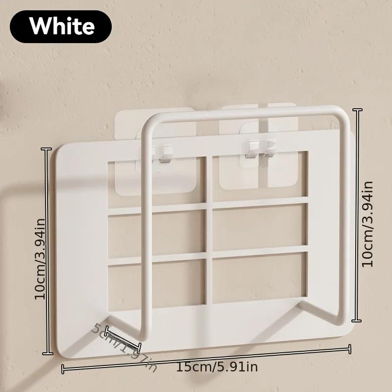 

1pc Router Storage Shelf Wall Mount, No Drill Easy Install Iron Holder for Modem Box Home Office Bedside Organizer белый