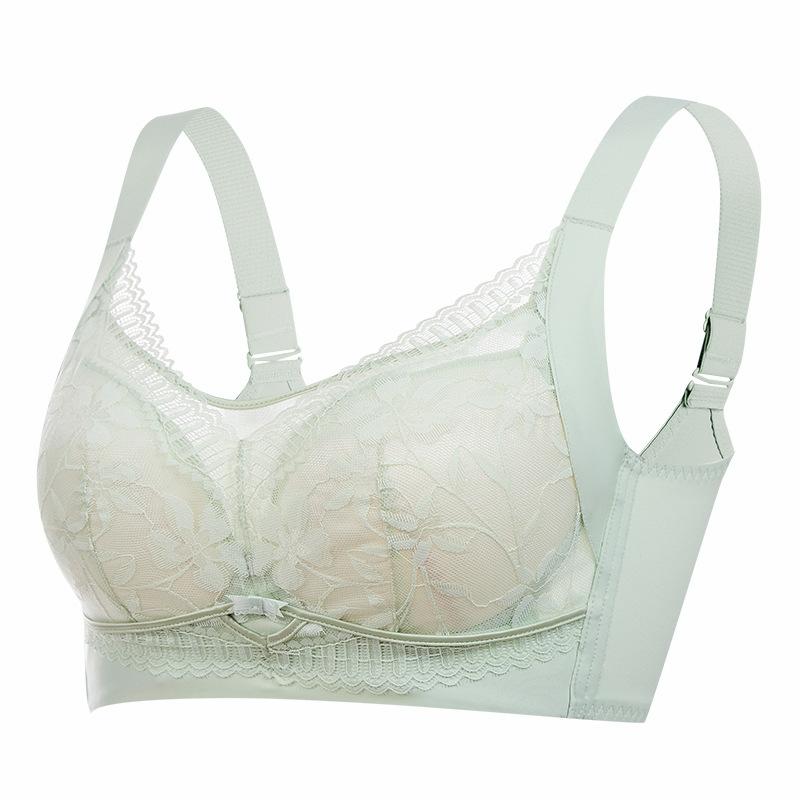 Thin Adjustable Sexy Lace Big Breasts Small Anti-sagging No Steel Rim Bra Gathers and Collects Breasts