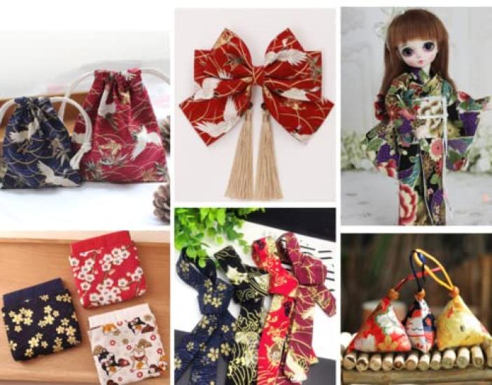 DERAYEE 30 Gold Foil Handmade Craft Floral and Animal Sewing Japanese-Style Fabric, Sheets, 20x25cm, Stamping, Supplies, Prints, Gift,