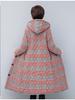 Women's Mid-length Plaid Cotton Coat - Velvet-lined, Thickened for Autumn/Winter
