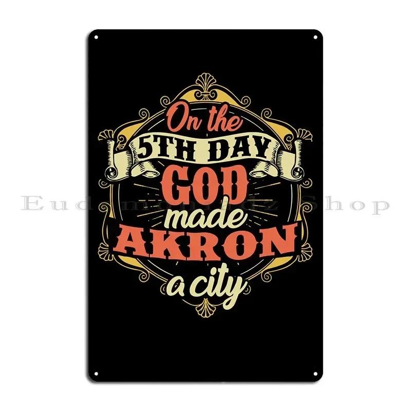 Akron Metal Signs Bar Classic Personalized Wall Mural Create Tin Sign Poster 20x30cm(7.8x11.8inch)