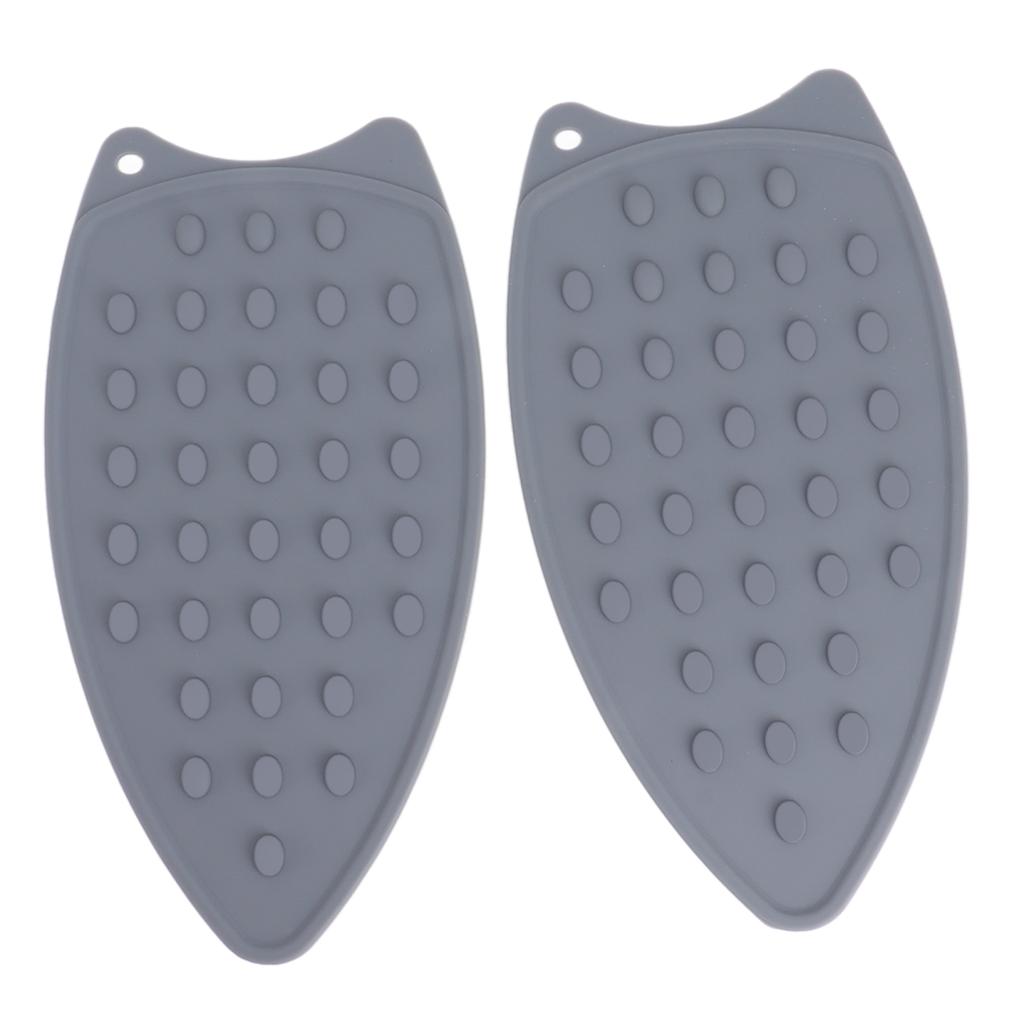 2 ks Silikonová podložka pod žehličku Odolná Nárazuvzdorná Žáruvzdorná Podložka pod žehličku pro žehlicí prkna Žehličky Šedá