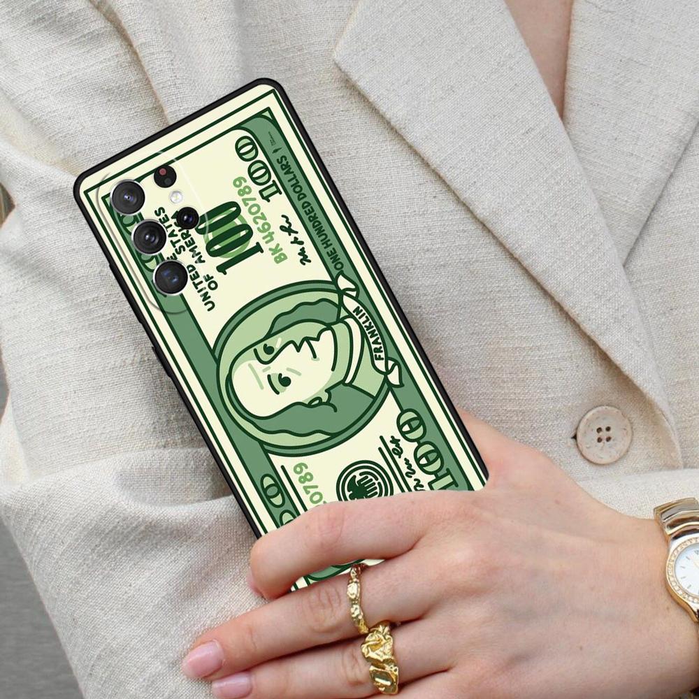 Dollar Funny Cell Phone Case for Samsung Galaxy S26 Ultra S25 S24 S23 S22 S21 S20 Note10 Cover