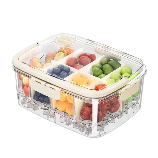 Fresh-keeping Box Airtight Leak-proof Food Storage Container with Silicone Seal And Handle Storage Box for Fruits Snacks Picnic