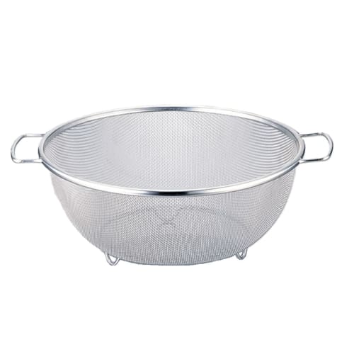 

Kanei Kogyo Shapeline Handled Round Colander, 25cm, SH-009, Made in Japan, Silver