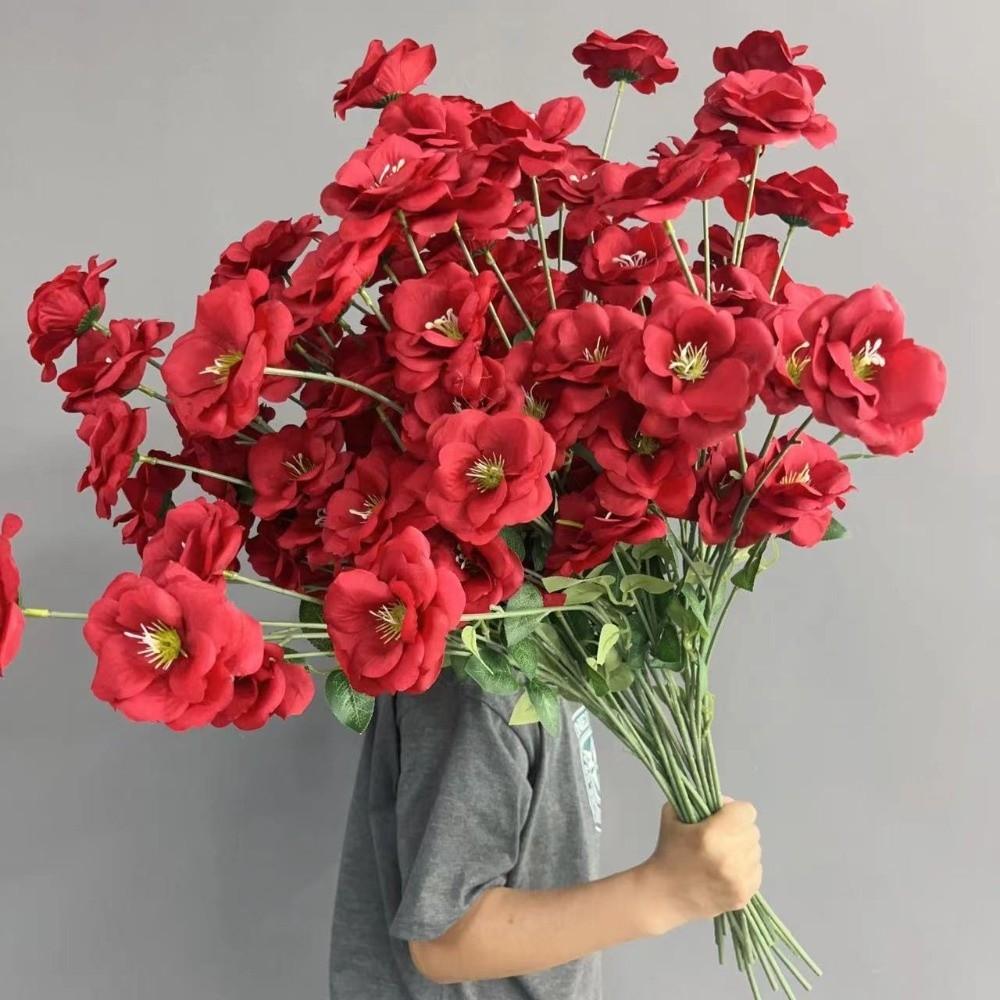 

Сделай сам Имитация цветка 70 см Шелковые искусственные цветы Настоящее прикосновение Искусственный тюльпан Дом красный