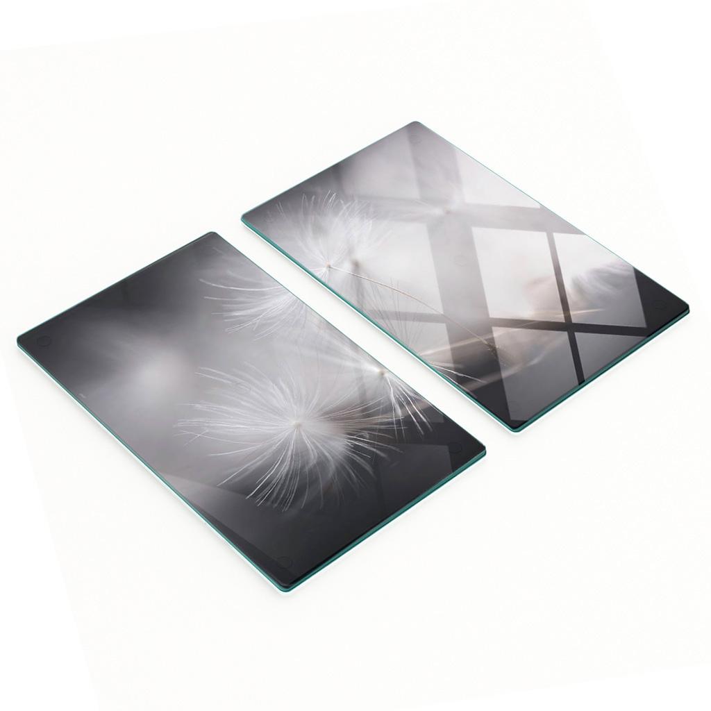 Durable and Stylish Glass Kitchen Boards with Dandelion Pattern 2x30x52 Cm