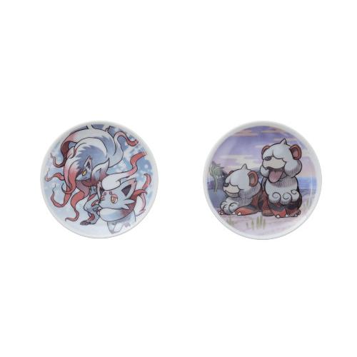 [Pokemon] Pokemon Center Mini Plate 2-Piece Set: HISUI DAYS Hisuian Growlithe & Hisuian Zorua