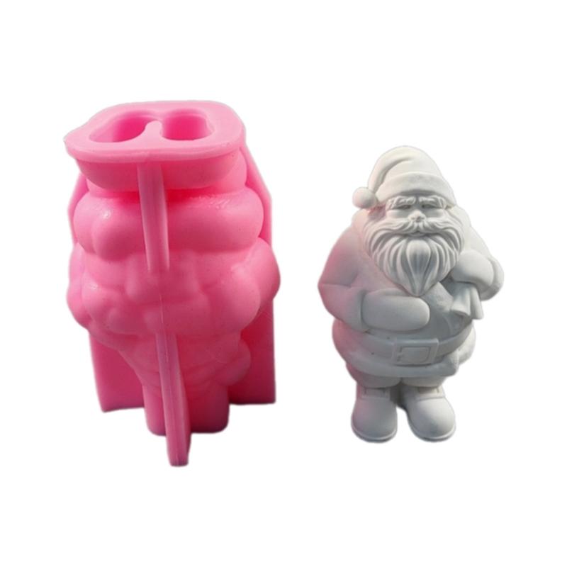 Santa Figurine Silicone Molds for Plaster Decorations Epoxy Resin Craft Project, Plaster Molds Fondant Silicone Molds 1